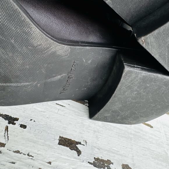 Naturalizer Vintage Brown Leather Square Toe Boots Pull On Women's Sz 4.5 Brazil - Picture 4 of 9